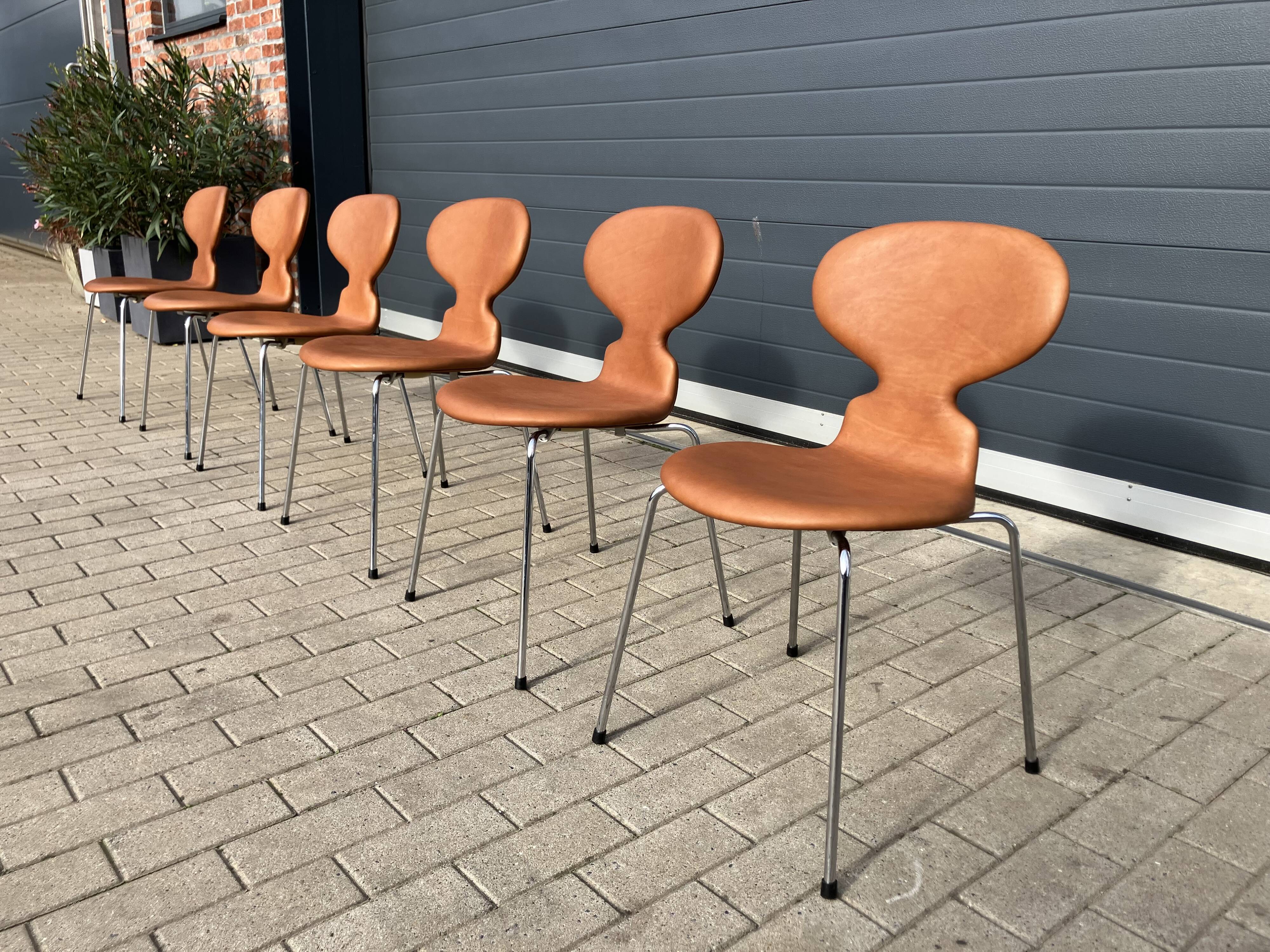 Fritz hansen ant chairs in cognac leather new!!