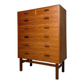 1960s Vintage Danish Teak Chest of Drawers by Holger Jensen