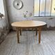 Oval farmhouse table oak 1960