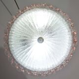 Precious Italian pink Murano glass ceiling fixture, Murano, 1970