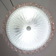 Precious Italian pink Murano glass ceiling fixture, Murano, 1970