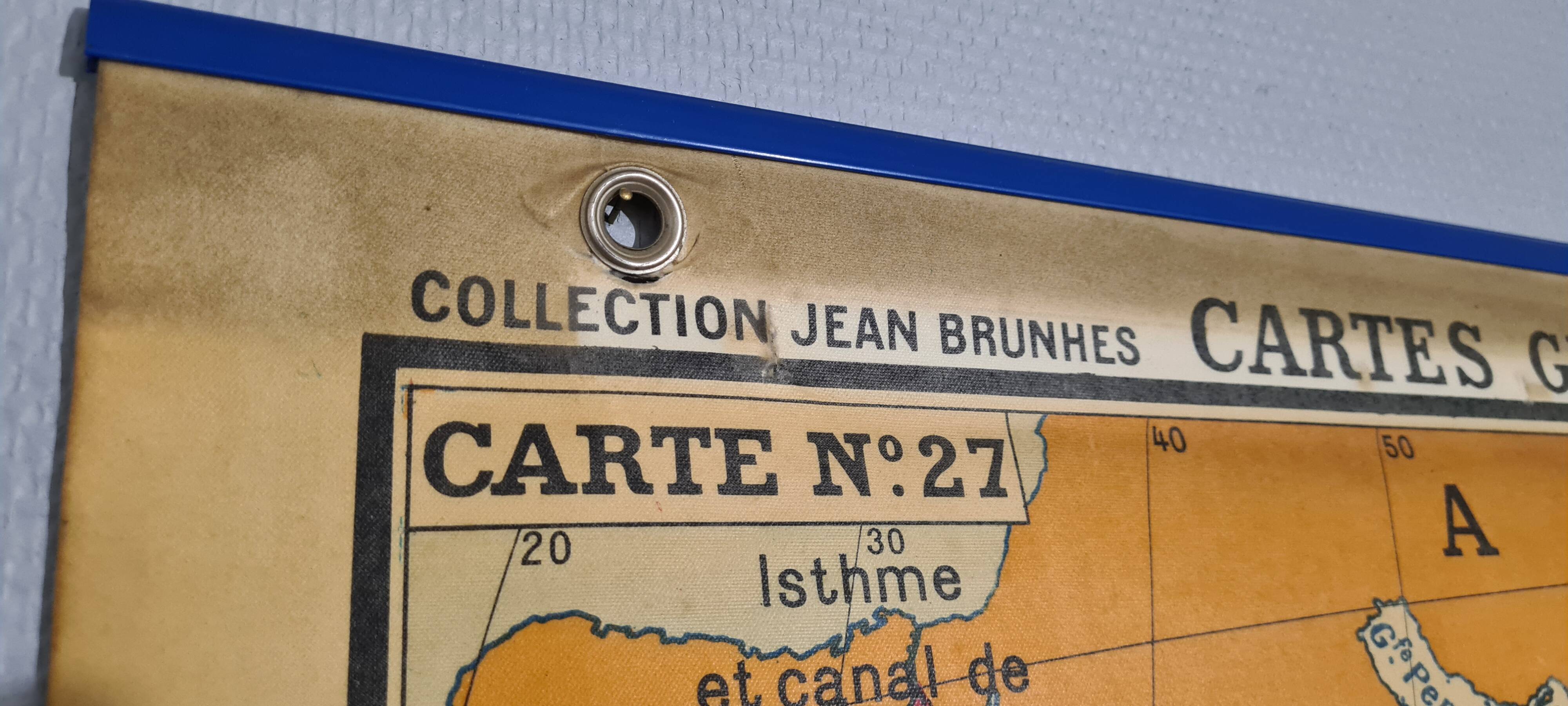 Vintage large format school map - Indian Ocean