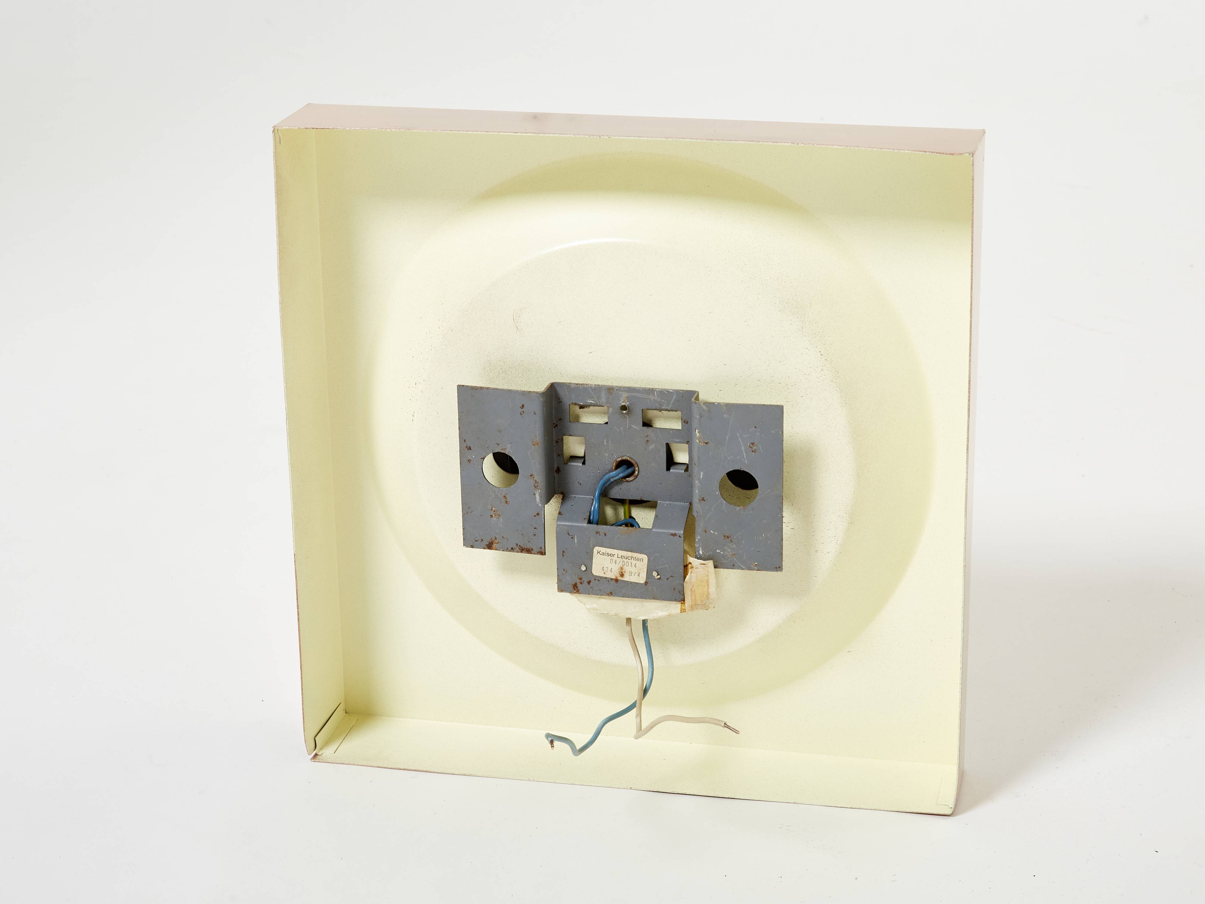 Set of nine wall lamps copper Klaus Hempel for Kaiser Leuchten 1970