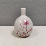 A vase in crackled porcelain with pink decoration. Germany 1930s