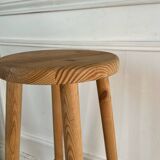 High pine stool with chalet style