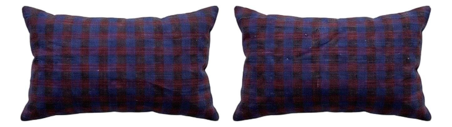 Set of 2 vintage kilim cushion covers 41x61 cm