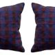 Set of 2 vintage kilim cushion covers 41x61 cm