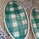 Set of antique Scottish tile dishes