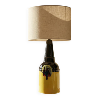 Bjørn Wiinblad Rosenthal Ceramic Table Lamp Yellow Glaze Denmark 1970s