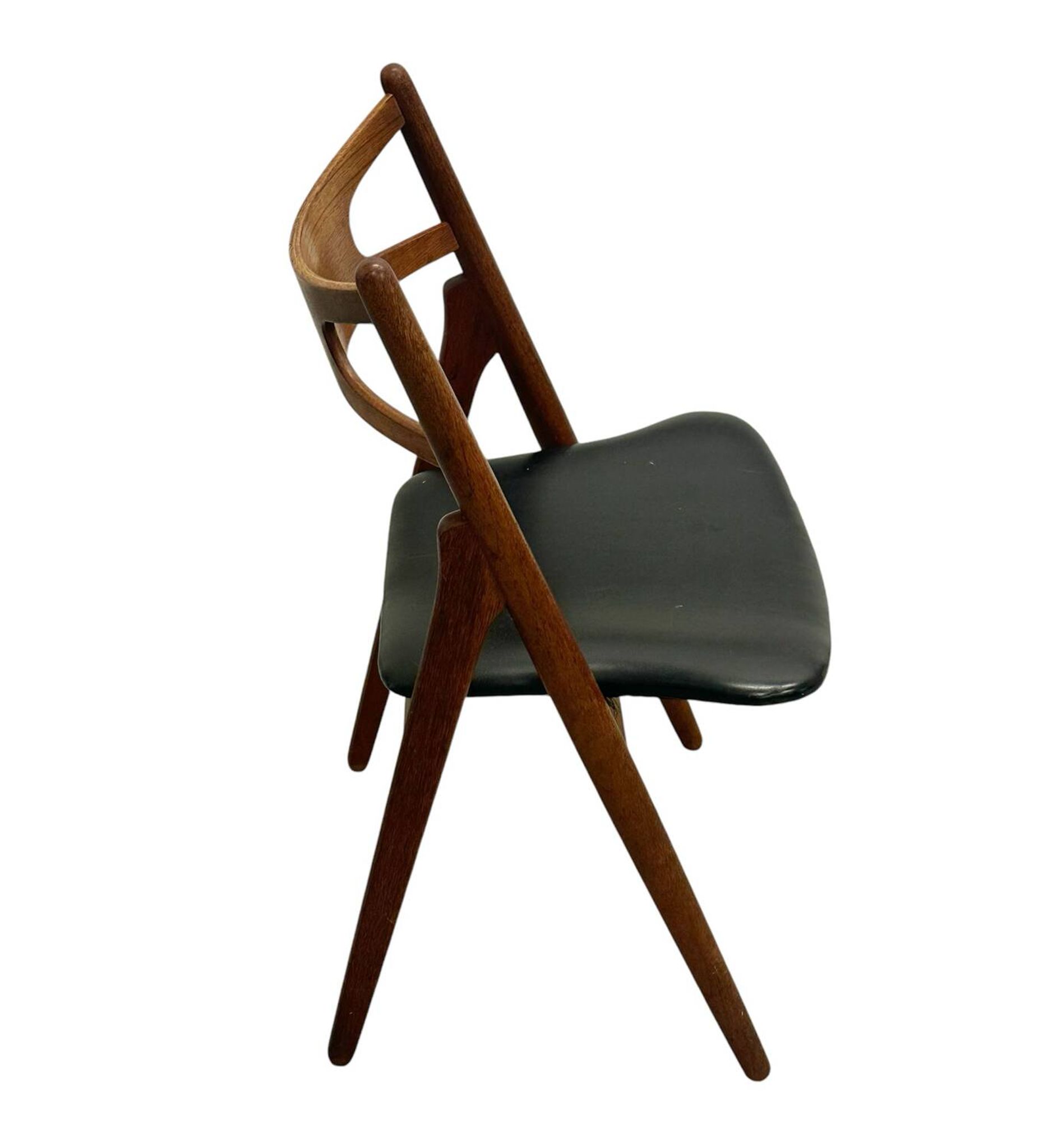 4x Teak Dining Chairs Hans J. Wegner CH29 Sawbuck