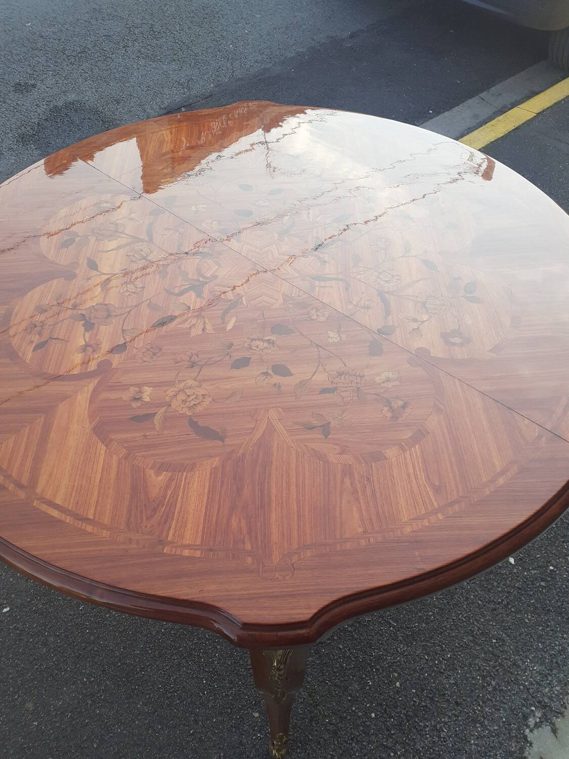 Marquetry dining table