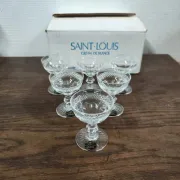 Set of 6 Saint Louis Trianon crystal liqueur glasses