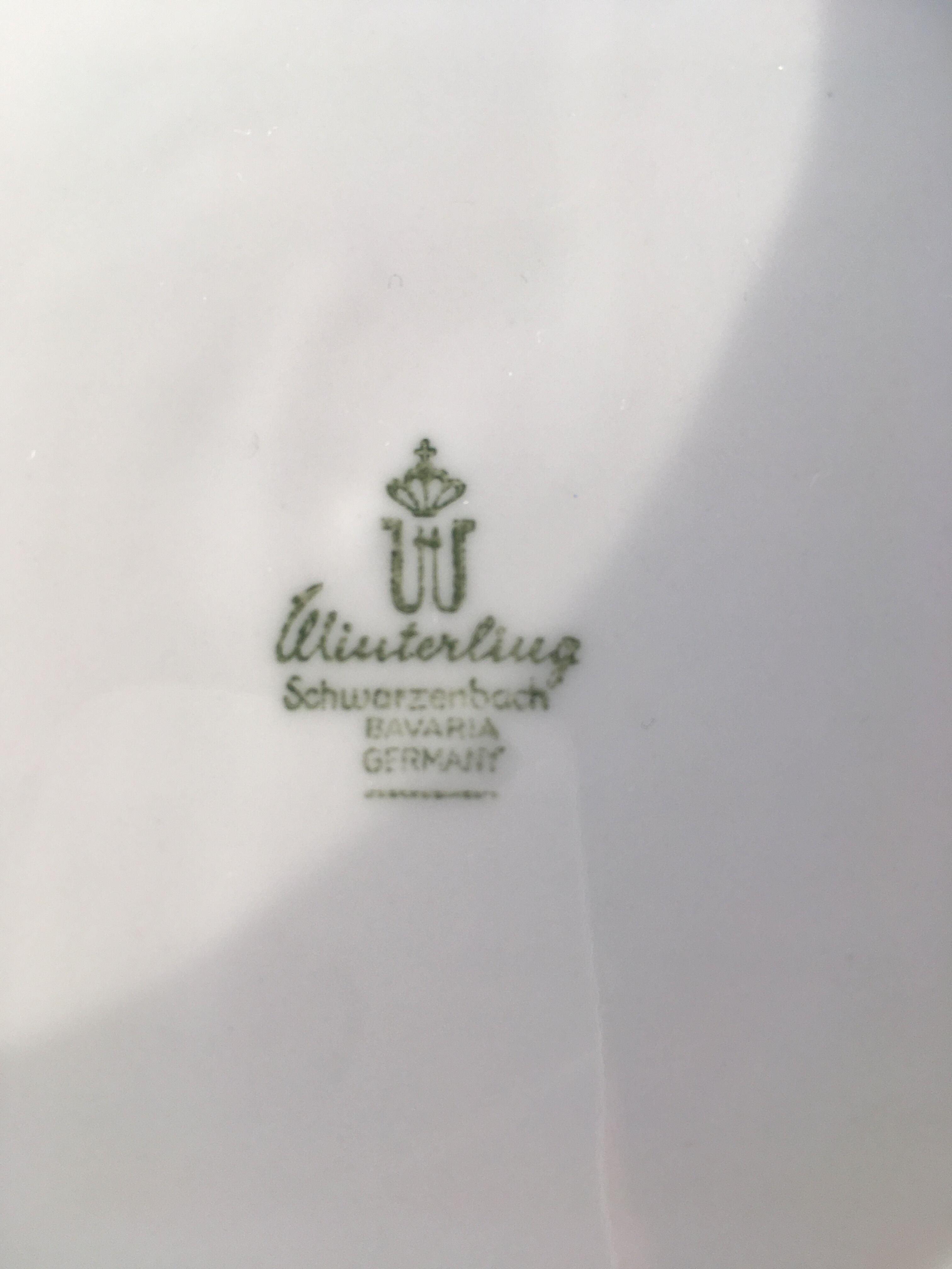 porcelain presentation plate Winterling Schwarzenbach Bavaria