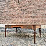 Very large double-sided mahogany desk from the Louis XVI 18th century
