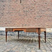 Very large double-sided mahogany desk from the Louis XVI 18th century