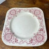 Square plate, ironstone, Medici collection, Longchamps