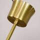 Big Mid-Century Italian Opaline & Brass Globe Pendant Lamp