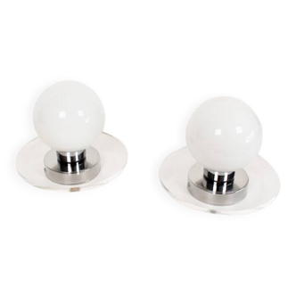 Set (2) of space age wall lights by Oxar, France 1970s