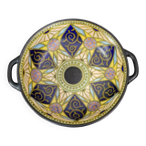 Gouda Holland: large Art Nouveau bowl in painted ceramic