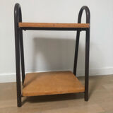 Wood and iron side table