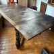 Table rustique en chêne à rallonges