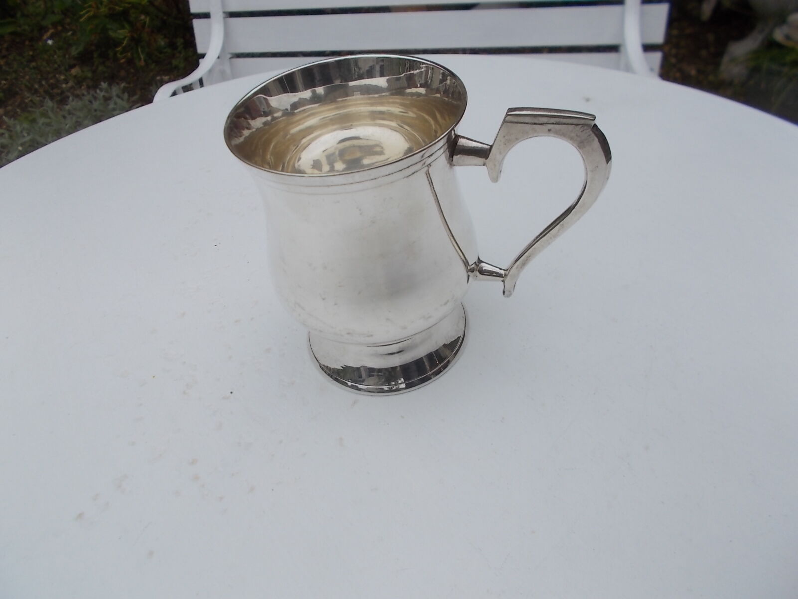 Silver-plated metal cup