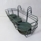 Set of vintage wire metal planters