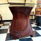 Table marqueterie de rotin vintage 1970