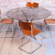 Mid-Century Modern Dining Table in Chrome and Glass by O. Borsani, 1960s
