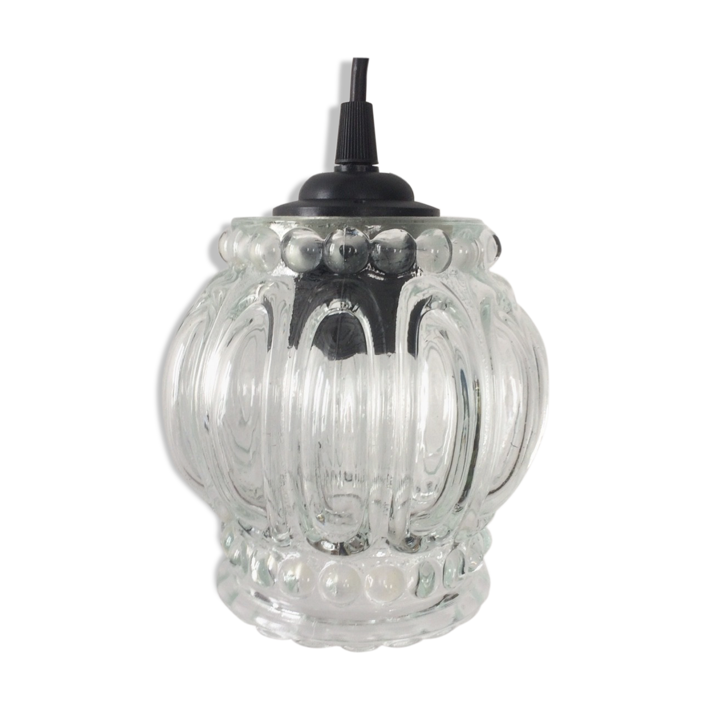 Chiseled glass hanging lamp