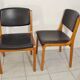 Paire de chaises 1950/60 cuir et bois