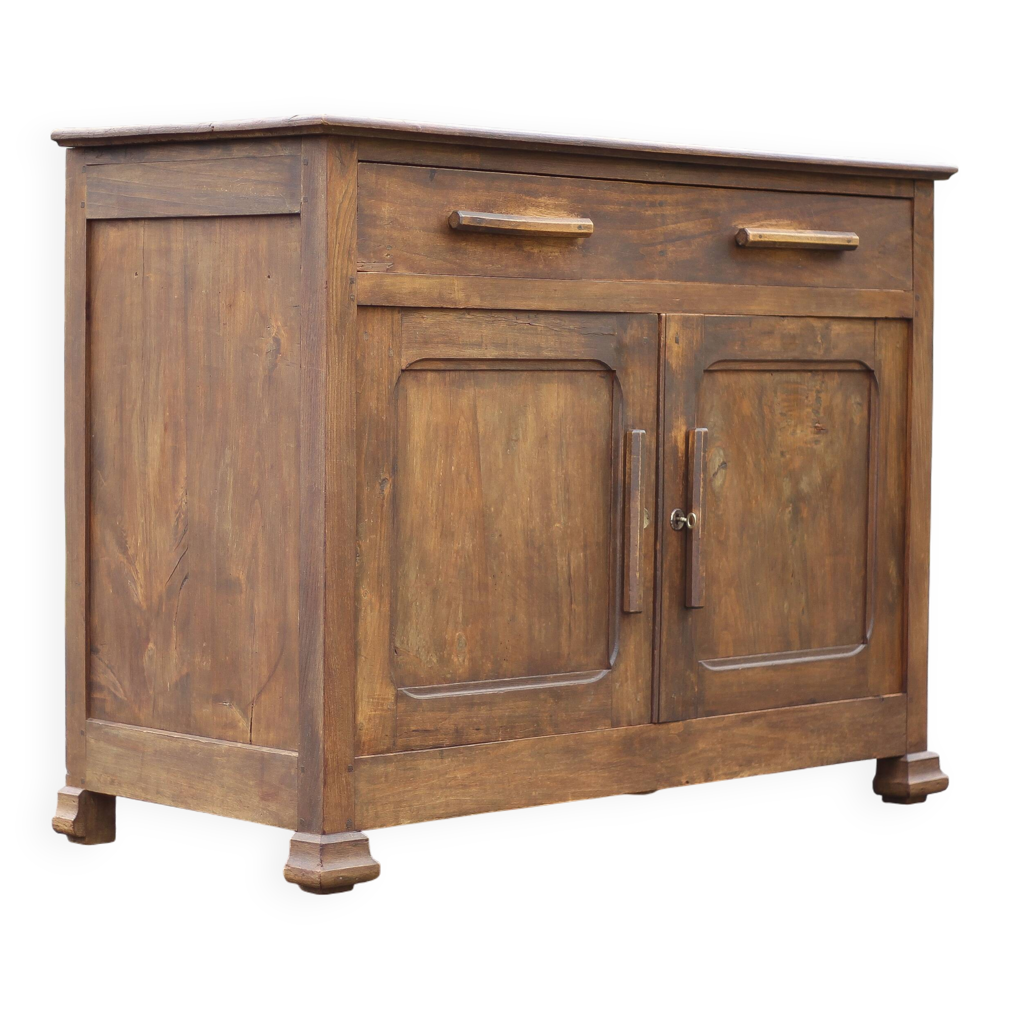 Buffet bas en bois bahut meuble de rangement, meuble ancien