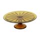 Amber Art Deco Cake Stand Pastry Dish Scailmont