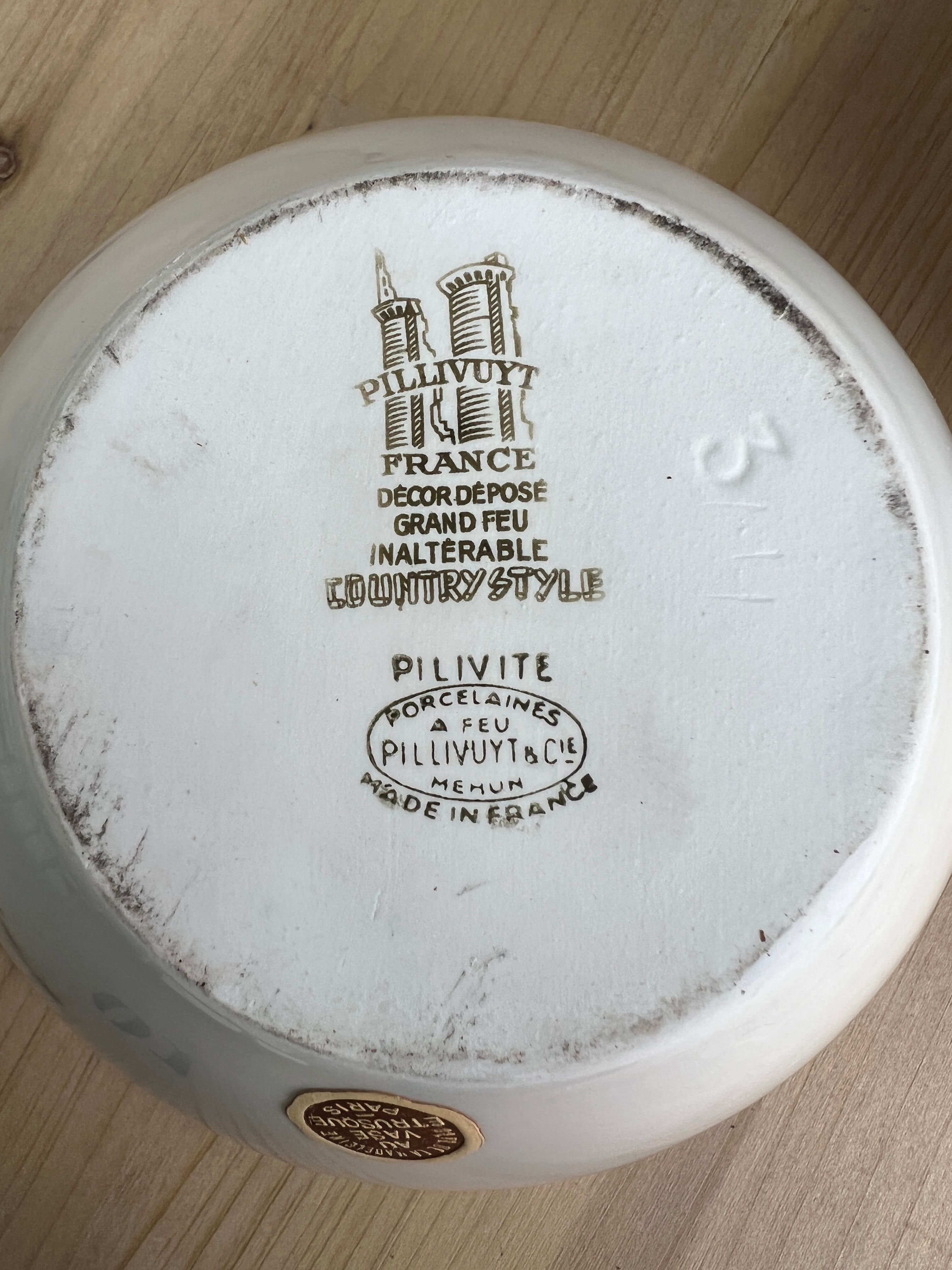 Set of 3 bowls Pillivuyt Countrystyle collection