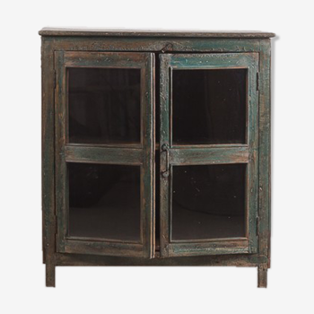 Vintage green wooden sideboard