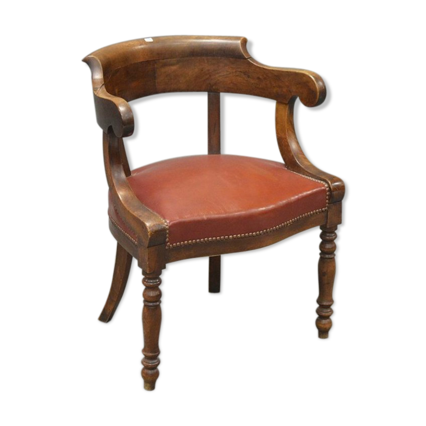 Louis Philippe leather office chair