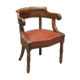 Fauteuil de bureau Louis Philippe cuir