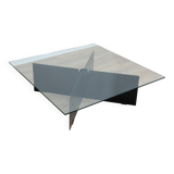 Large 1980s coffee table custom design by Helg & Albini Studio