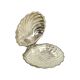 Vintage Argent Plaqué Shell Beurrier Caviar Holder Verre Marqué