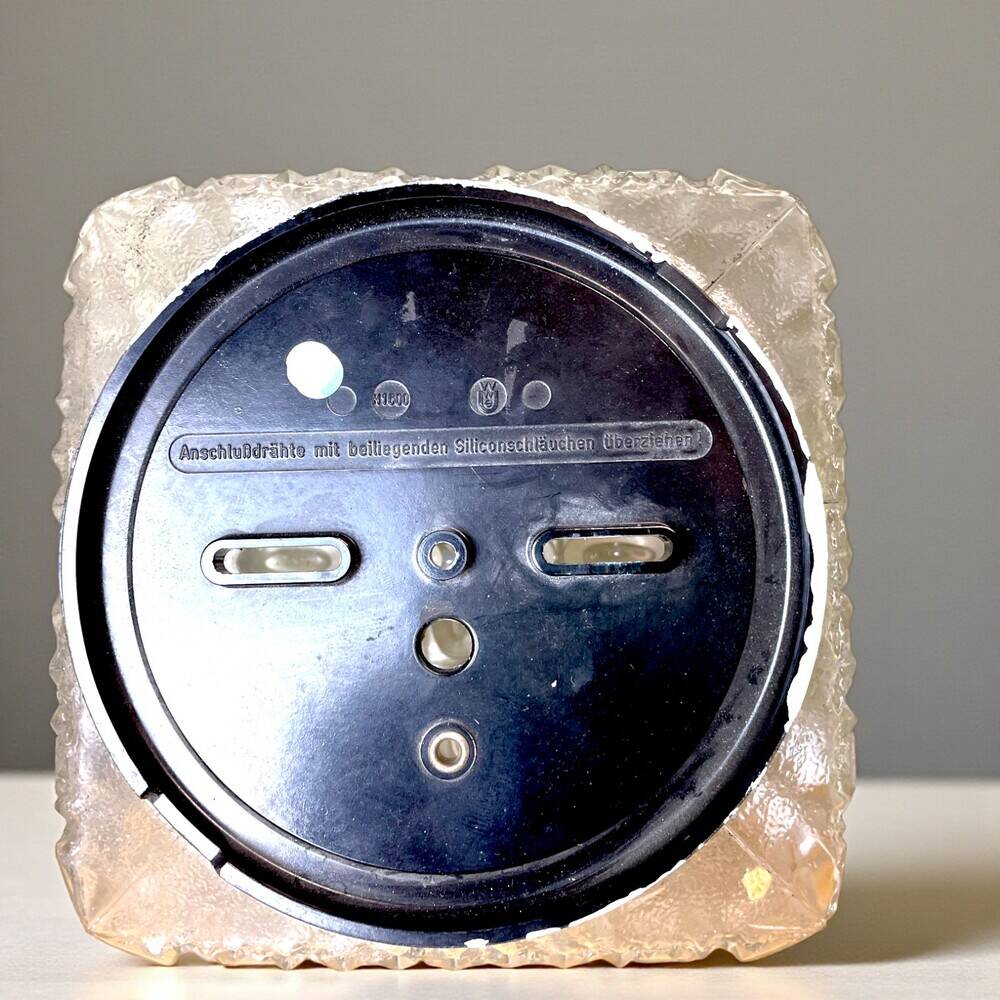 Square glass flush mount ceiling light or wall sconce