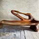 Sculptural solid wooden bench