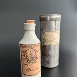 RARE Mercury stoneware pharmacy bottle