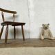 Brutalist primitive style wooden chair