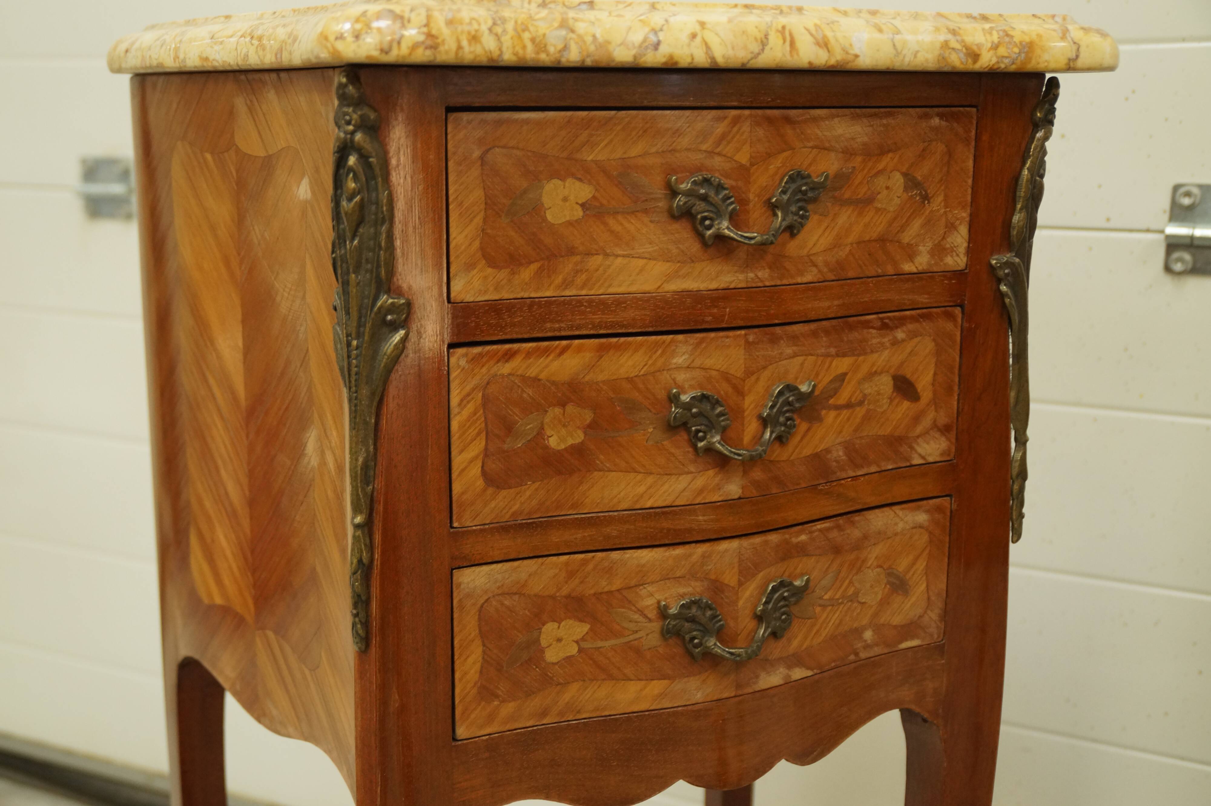 Pair bedside table style Louis XVI