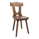 Chaise brutaliste 1960 bois massif