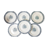 Lot 6 assiettes à dessert François 1er Salins Terre de fer
