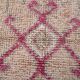 Tapis de couloir Oushak rose pâle