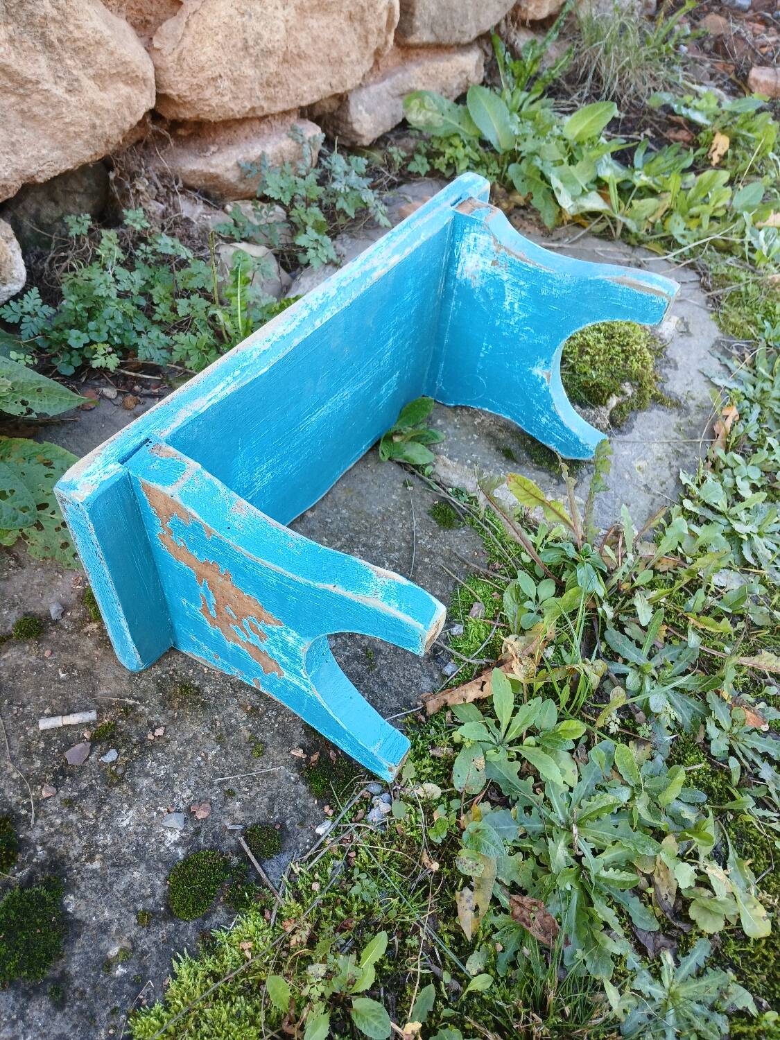 Old wooden stool / step stool