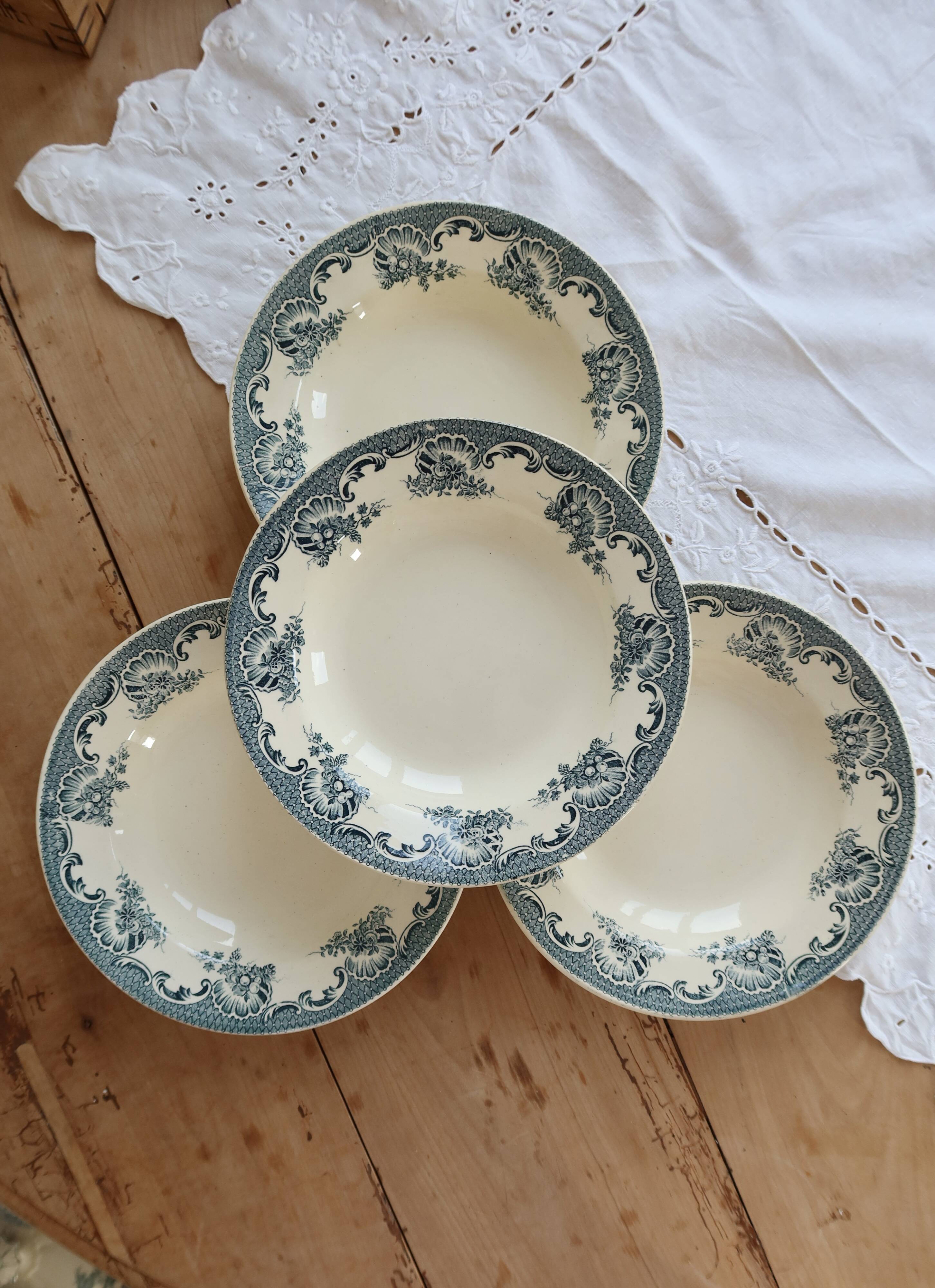 4 vintage Lavallière deep plates - Moulin des Loups