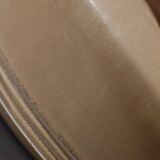 Cheese or cake dome, in iridescent speckled stoneware.